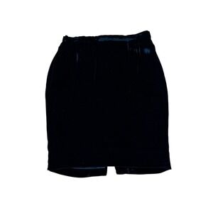 Marion Digney New York Black Velvet Skirt Business Career Party Fitted